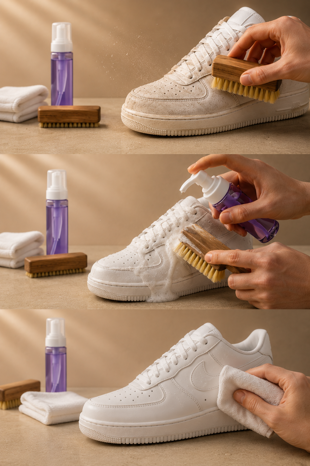 3 étapes. 5 minutes. Sneakers comme neuves.