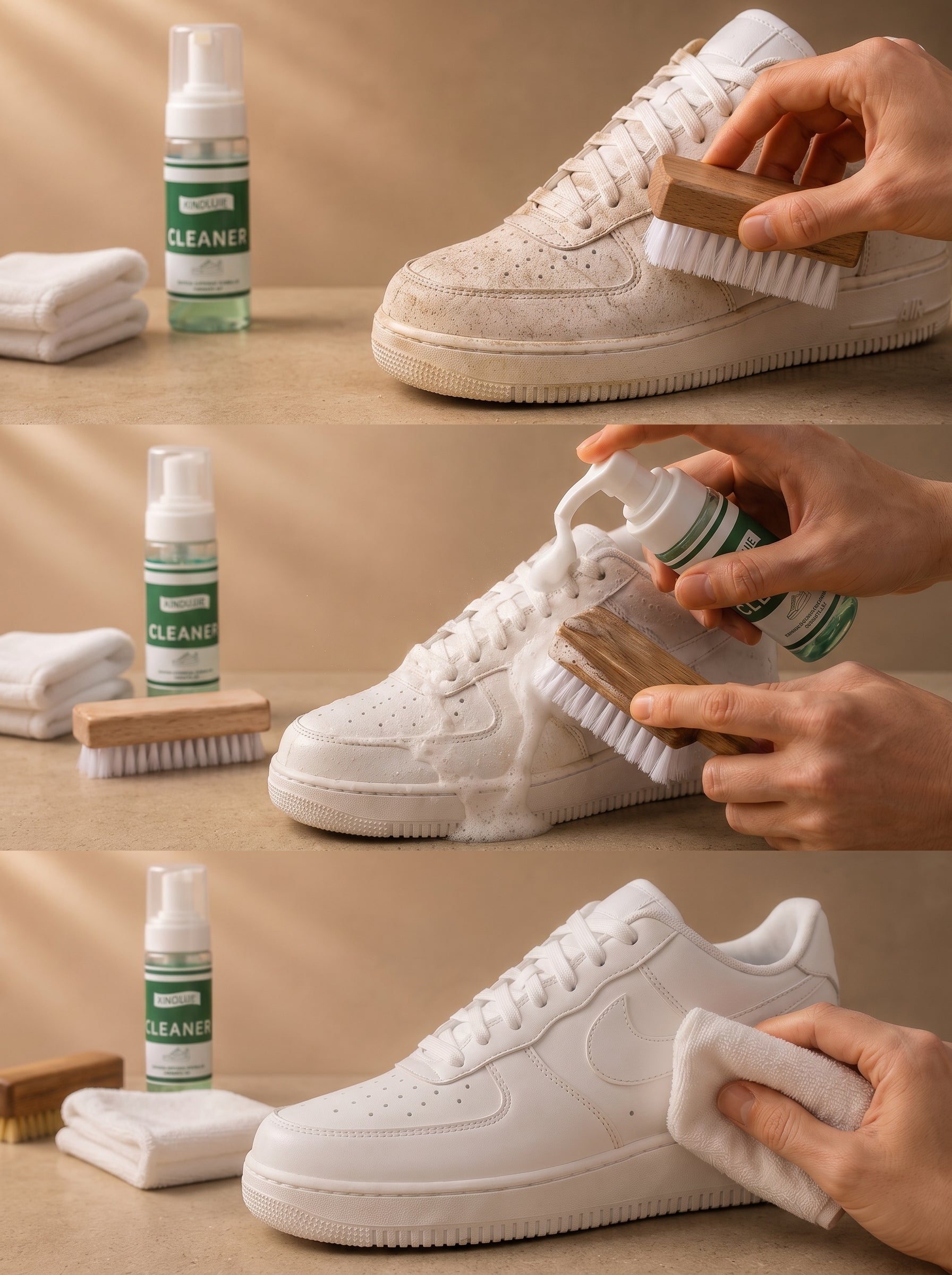 3 étapes. 5 minutes. Sneakers comme neuves.